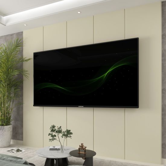 Painel Gelius Realce com bordas chanfradas em 45 graus largura de 220 cm OFF White