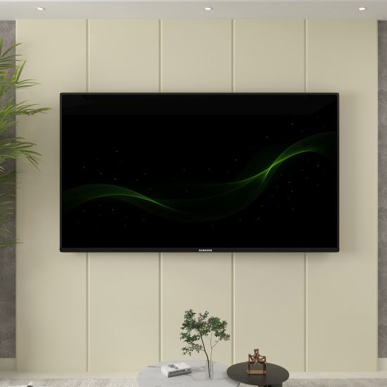Painel Gelius Realce com bordas chanfradas em 45 graus largura de 220 cm OFF White