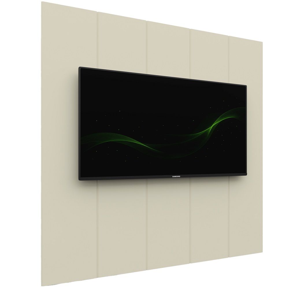 Painel Gelius Realce com bordas chanfradas em 45 graus largura de 220 cm OFF White