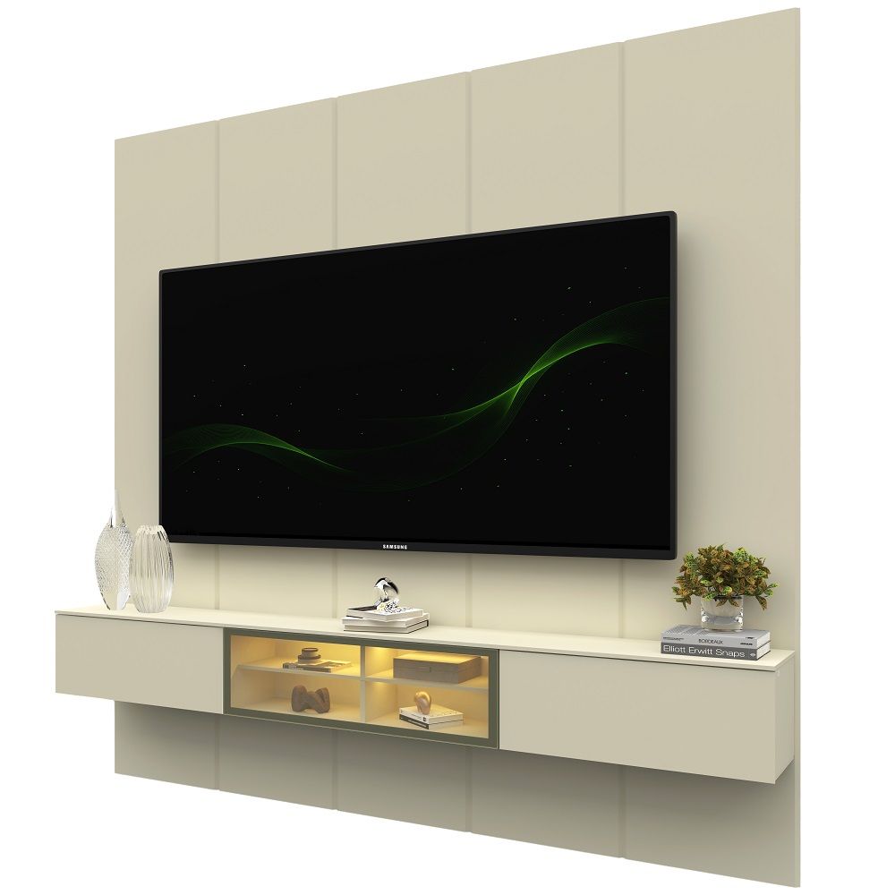 Painel Gelius Realce Luminare Home LED Largura de 220 cm para TV de 85 Polegadas OFF White