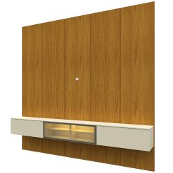 Painel Gelius Realce Luminare Home LED Largura de 220 cm para TV de 85 Polegadas Naturale OFF White