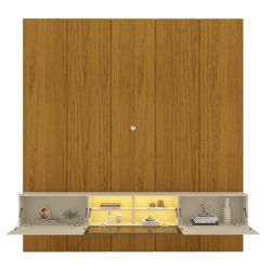 Painel Gelius Realce Luminare Home LED Largura de 220 cm para TV de 85 Polegadas Naturale OFF White