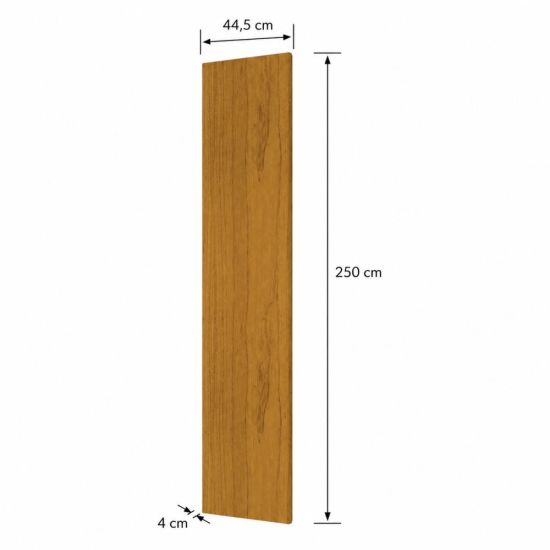 Placa Gelius Realce 100% MDF com borda chanfrada em 45 graus largura de 45 cm Naturale