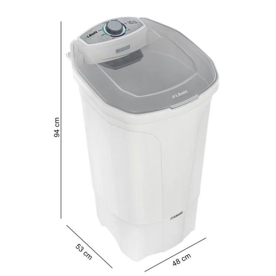 Tanquinho Lavadora Libell 10 kilos semiautomática com lavagem por turbilhonamento 127V Branco