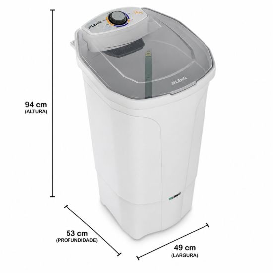 Tanquinho lavadora Libell 14 kilos semiautomática com lavagem por turbilhonamento 127V Branco