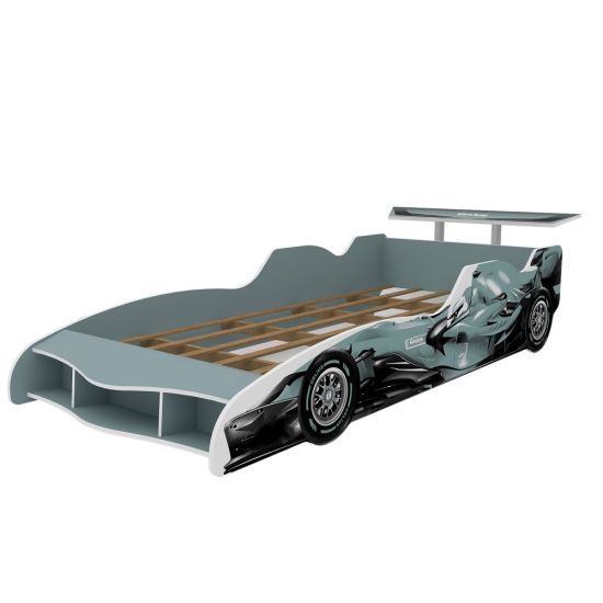 Cama Solteiro Infantil Masculino Gelius Carro F1 em MDF Azul Encanto 