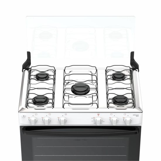 Fogão 5 Bocas Branco com mesa Inox Atlas Mônaco Plus Bivolt