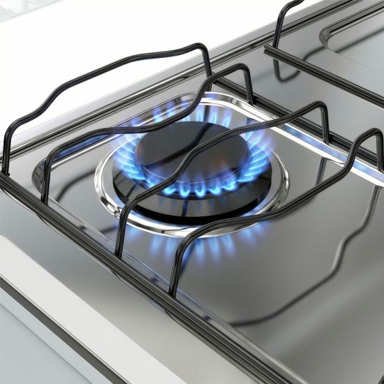 Fogão 5 Bocas Branco com mesa Inox Atlas Mônaco Plus Bivolt