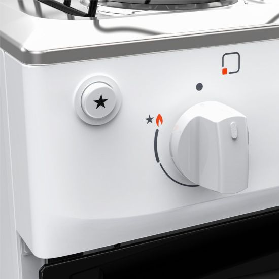 Fogão 5 Bocas Branco com mesa Inox Atlas Mônaco Plus Bivolt
