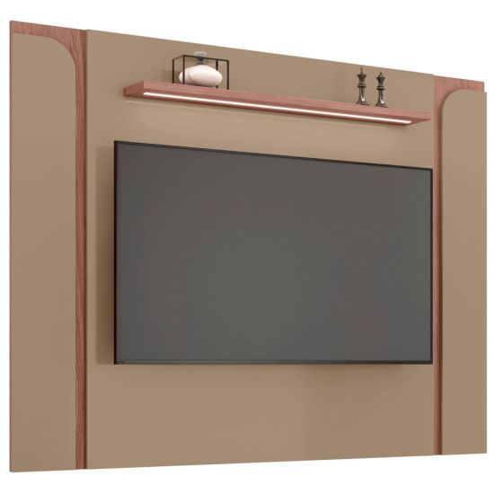 Painel Suspenso Bechara Maresias para TV de 75 polegadas com LED largura de 180 cm Fendi Freijo