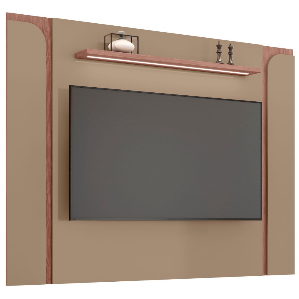 Painel Suspenso Bechara Maresias para TV de 75 polegadas com LED largura de 180 cm Fendi Freijo