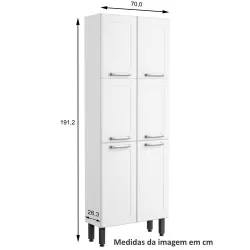 Paneleiro Duplo em Aço - Branco - Bertolini Multipla.